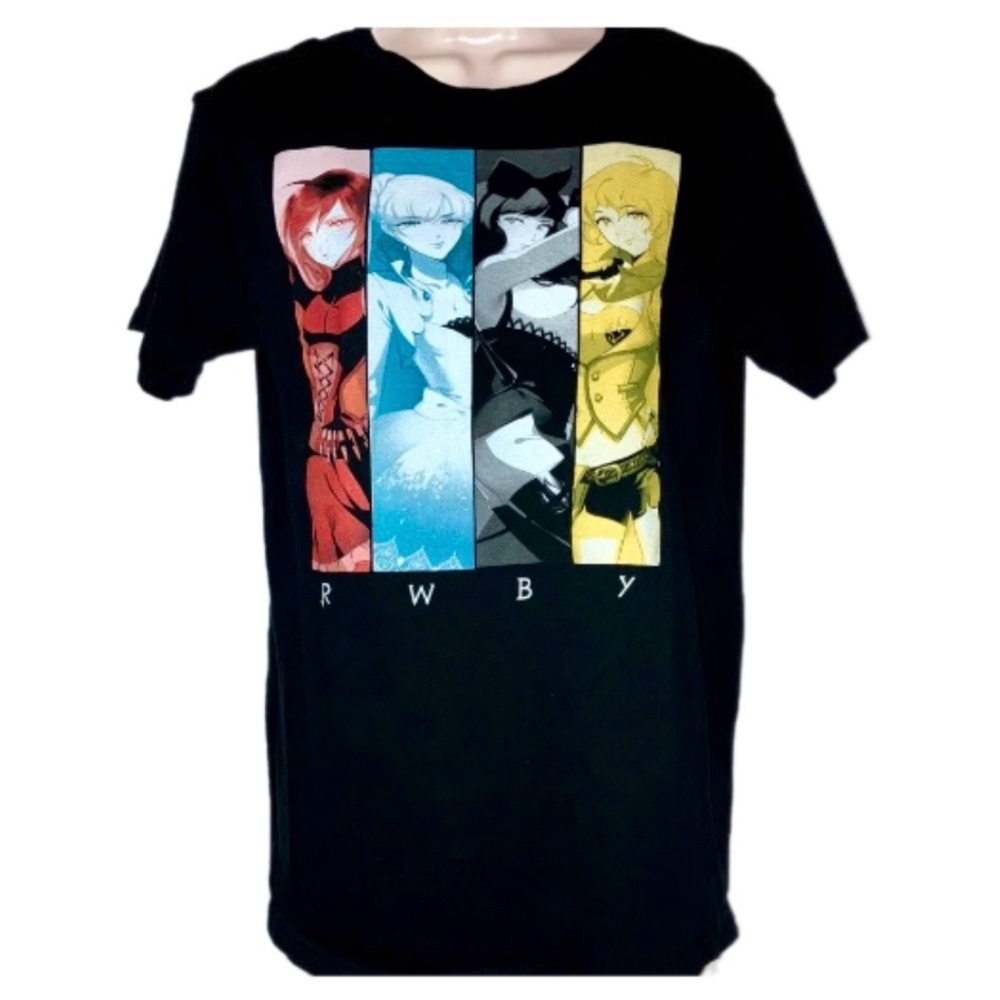 💗 RWBY Anime Manga RWBY Ruby Weiss Blake Yang T-Shirt Black